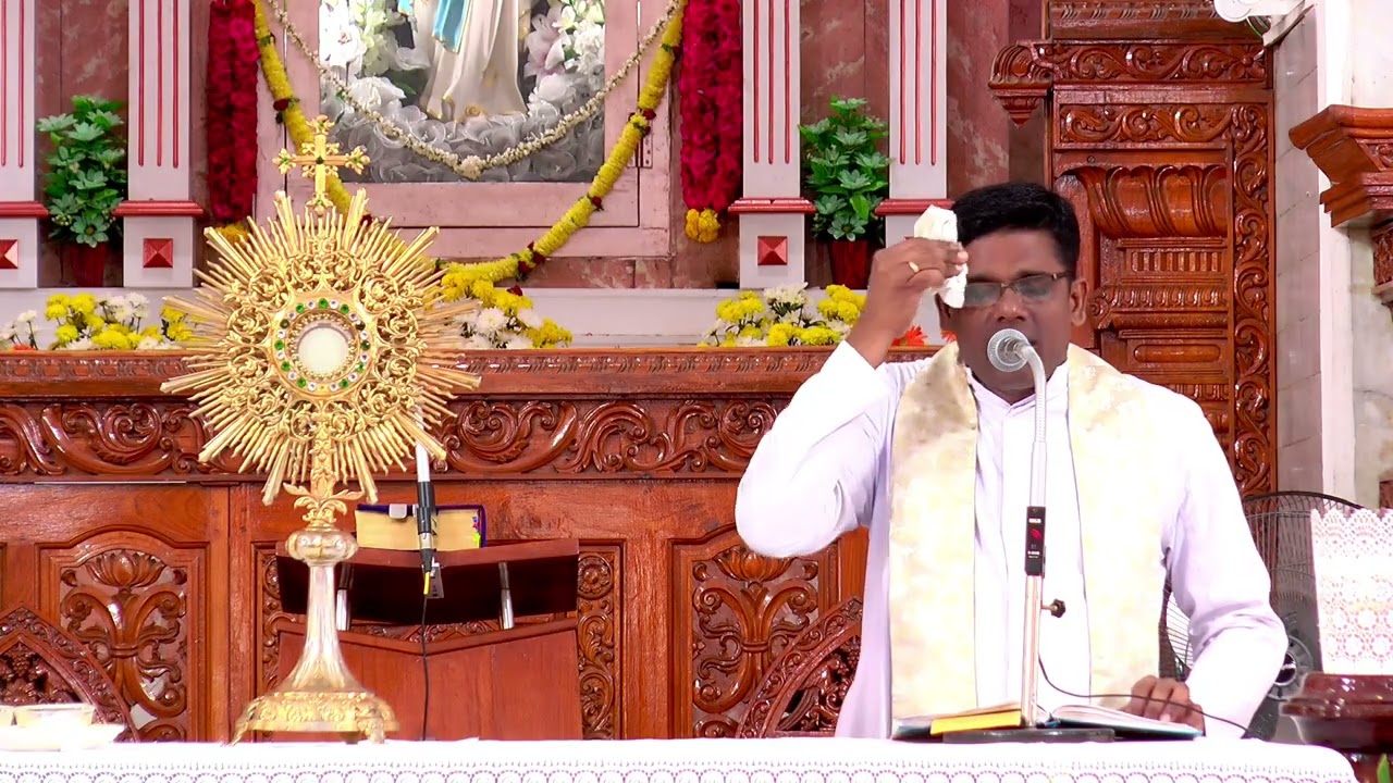 நற்கருணை ஆராதனை l அருட்தந்தை.M.Selva kumar.MMI. | பூண்டி மாதா பசிலிக்கா, பூண்டி.,
