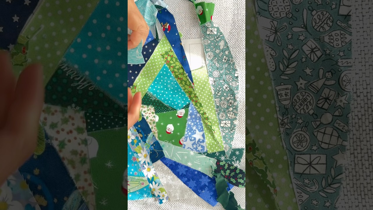 Making a Christmas banner part 1 #fabricscraps