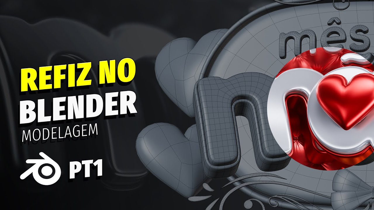 Refiz trabalho feito no Cinema 4D no Blender, deu bom? Selo 3D: Mês das Mães (Parte 1)