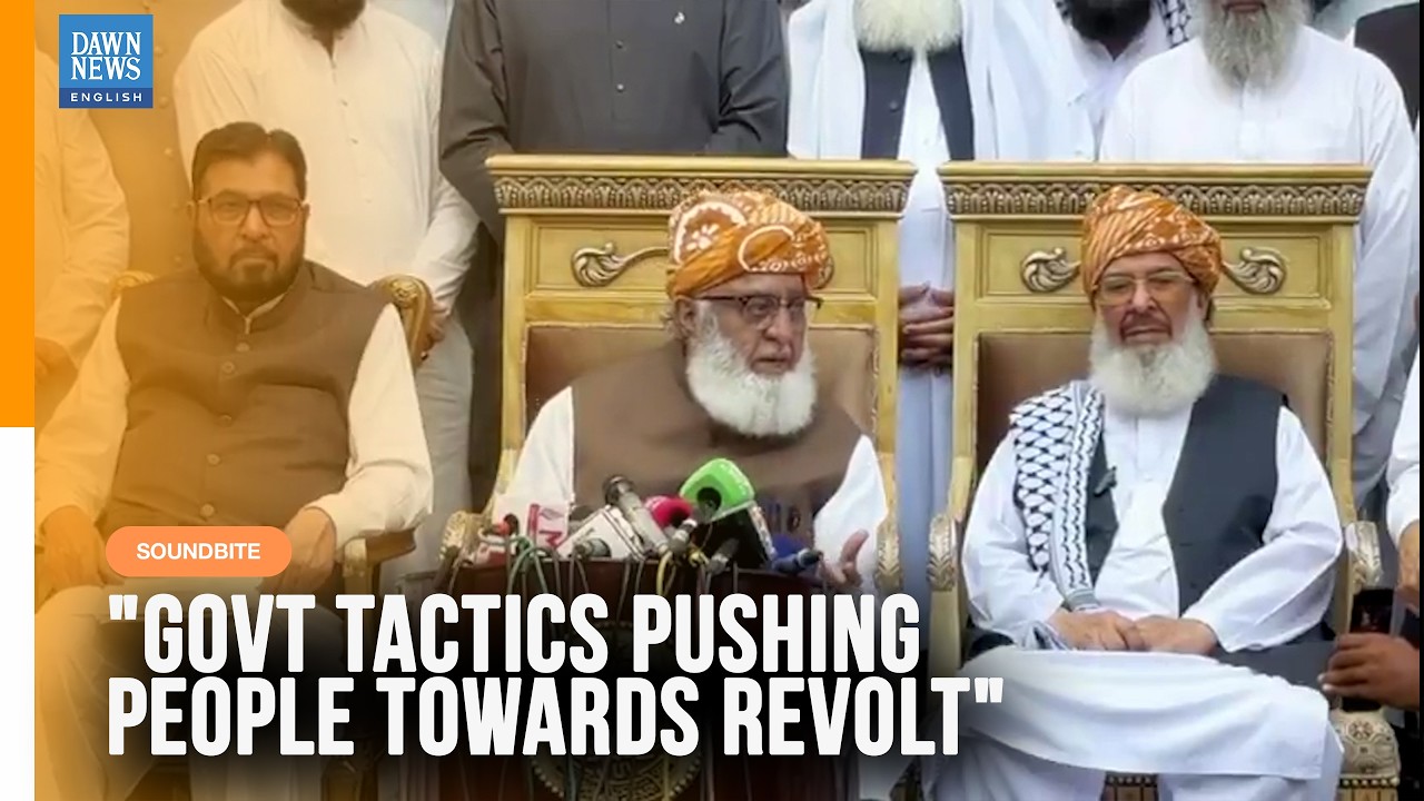 Govt Tactics Pushing People Towards Revolt: JUI-F Chief Maulana Fazlur Rahman | Dawn News English