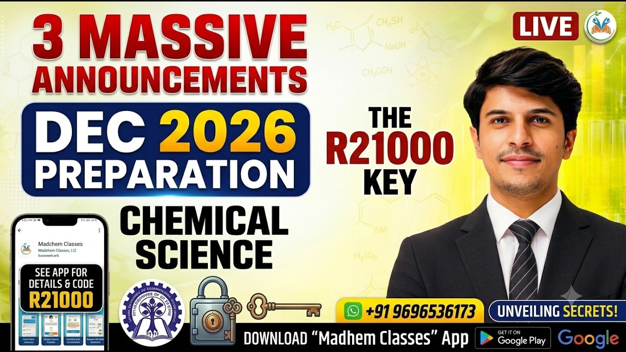 CSIR NET Chemical science December 2026 Preparation | CSIR NET Dec 2026 Chemistry Preparation