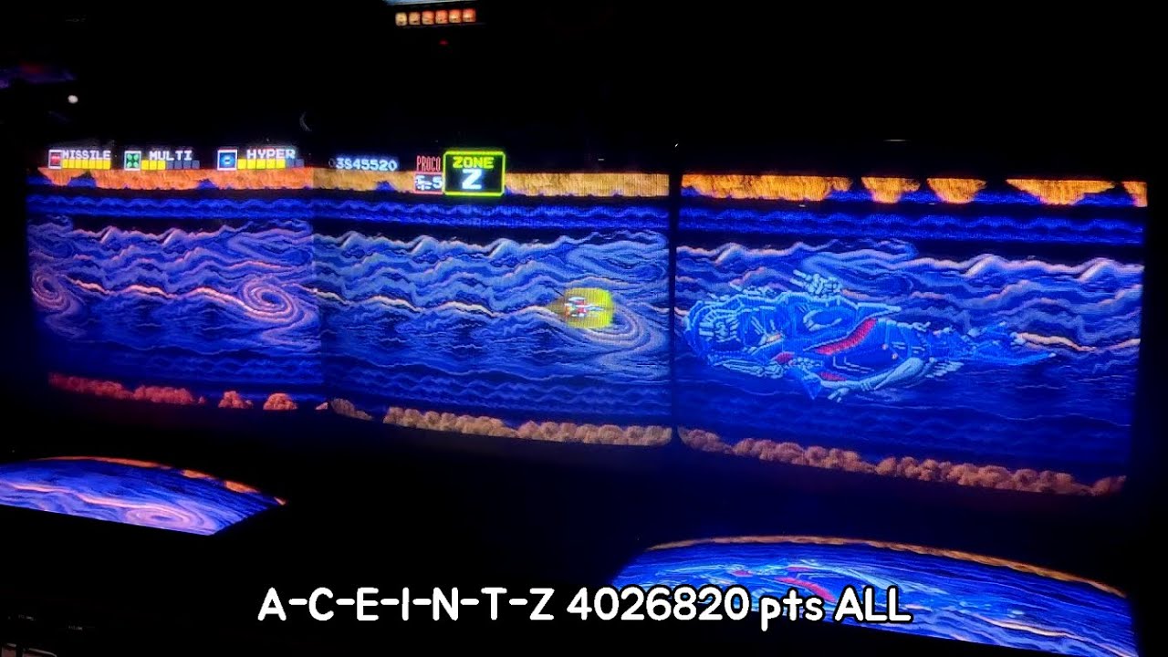 [Arcade Longplay] 1986 Darius A-C-E-I-N-T-Z No Miss ALL (W. PCB) / 다라이어스 Z존 (실기체 플레이)