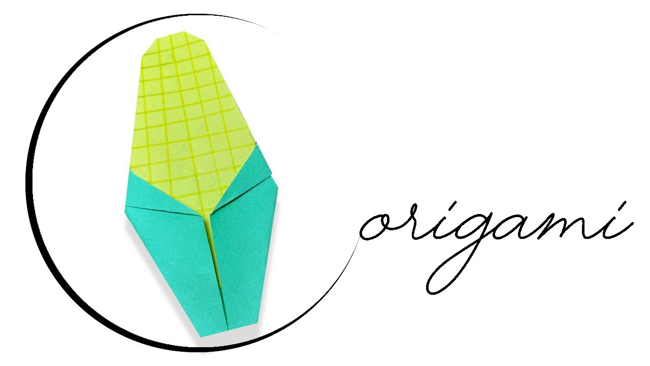 Elote de papel - origami (Fácil)