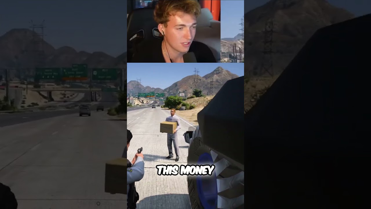 Police Chase Gone Wrong! Roadside Standoff, Money, and Mayhem! #shorts
