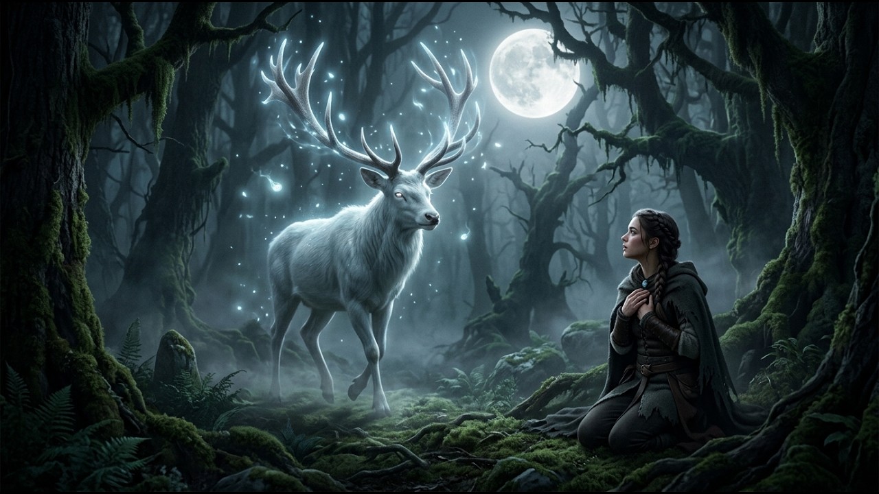 The Ancient White Stag Had Not Walked the Forest for Centuries — Until the Night She Whispered His