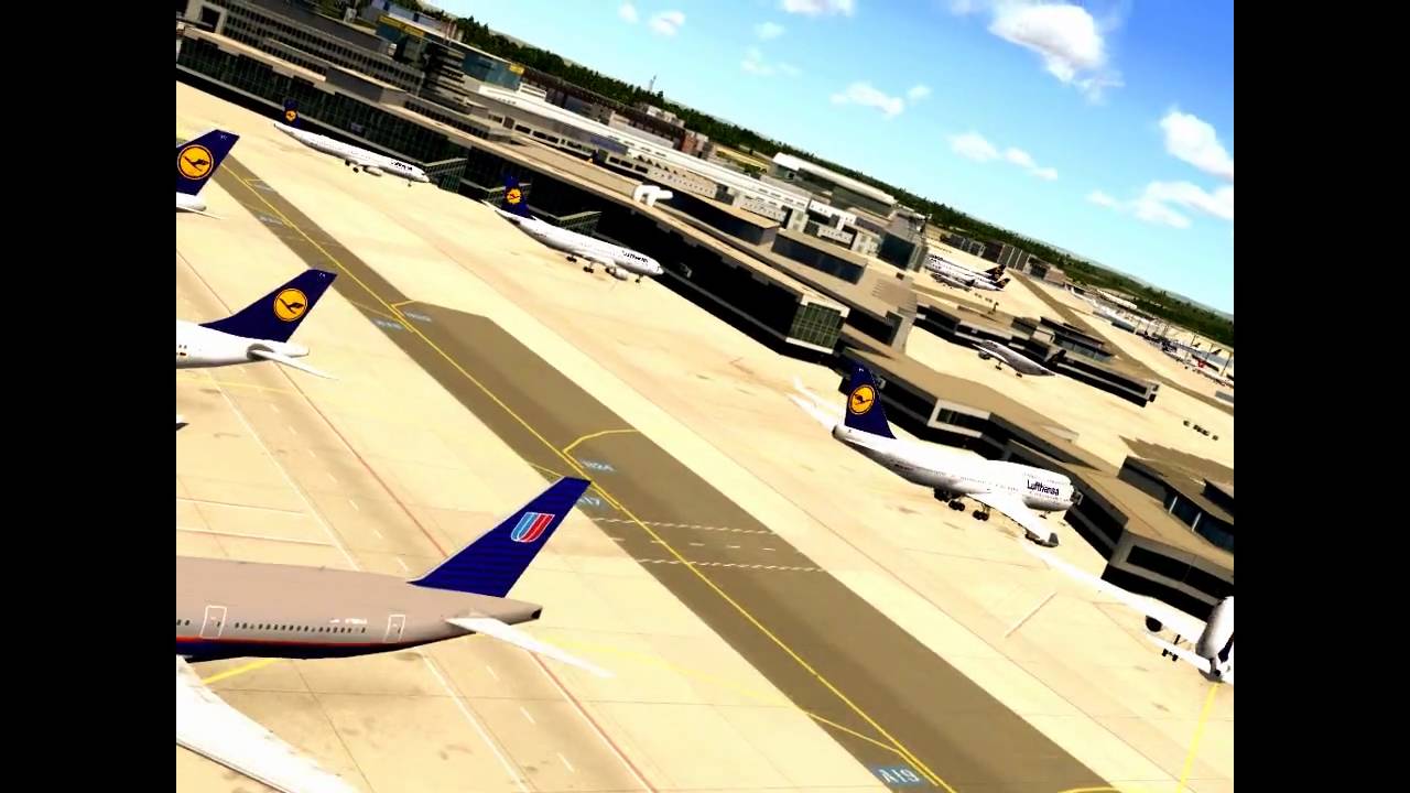 FSX A day at the Mega Airport Frankfurt - An FSX Movie