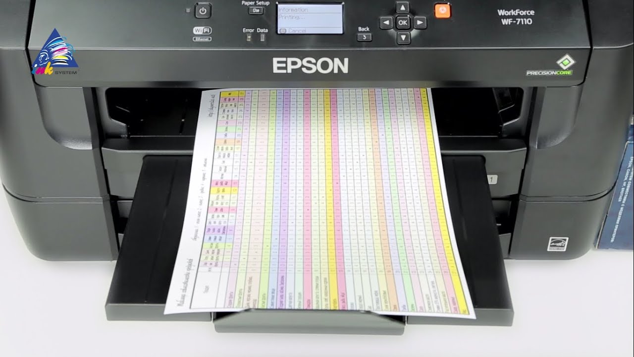 Epson WF-7110: тест на скорость печати таблицы А4