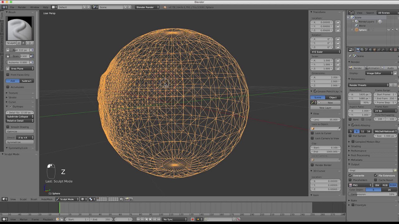 Blender - Introducción al modo de escultura