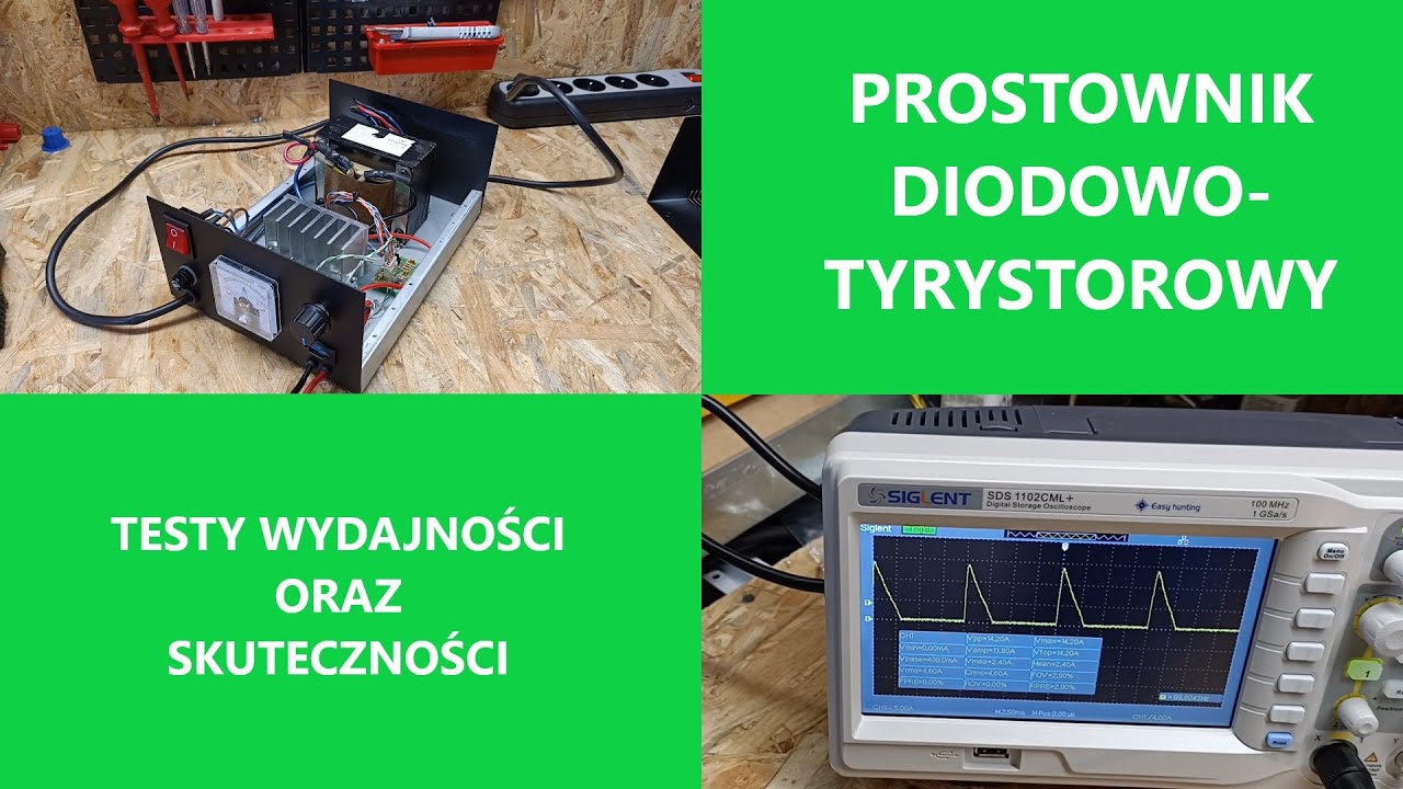 Prostownik tyrystorowo diodowy - testy skuteczności oraz wydajności