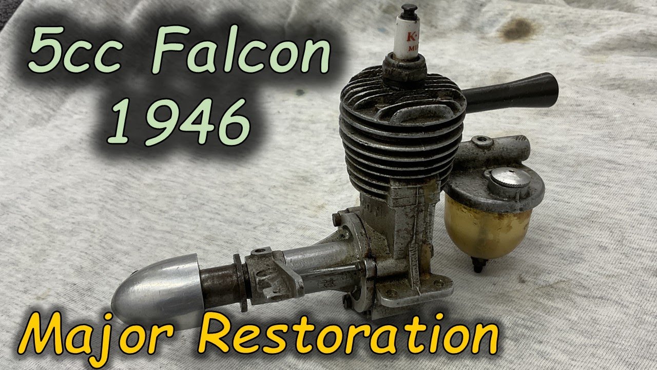 Британский двигатель Falcon 5cc 1946 года с искровым зажиганием - Часть 1: Разборка, очистка и оц...