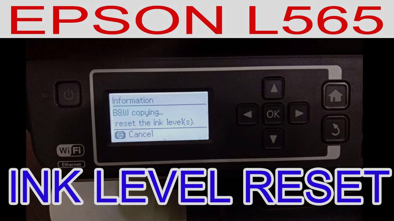 epson l565 ink level reset