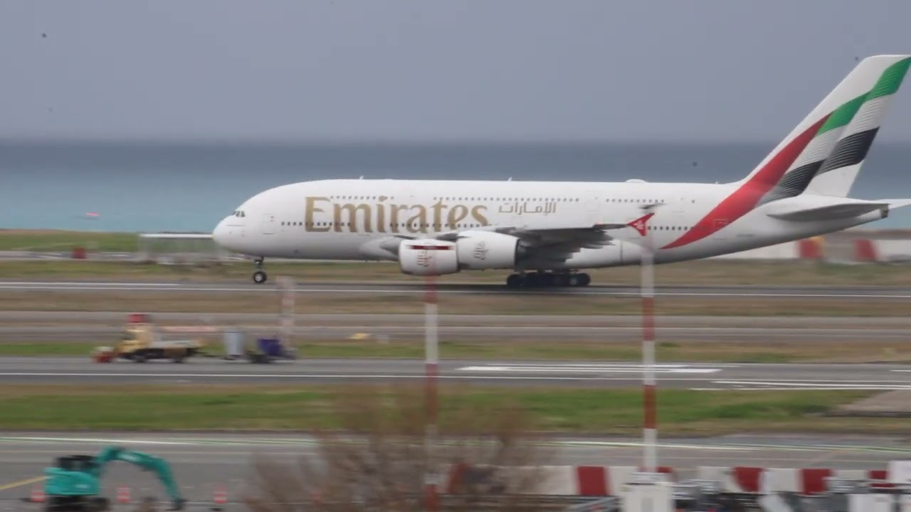 Airbus A380 Takeoff from Nice 🇫🇷✈️ to Dubai 🇦🇪
