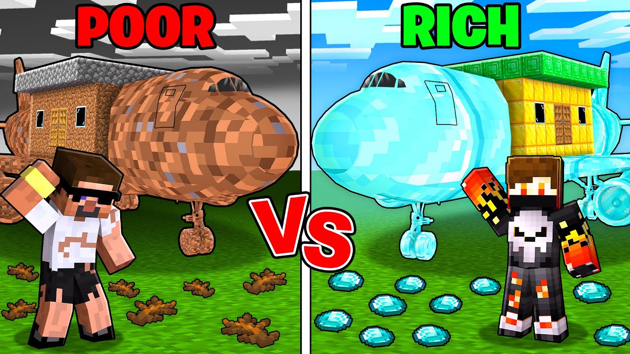 NOOB AIRPLANE HOUSE VS PRO AIRPLANE HOUSE !!!