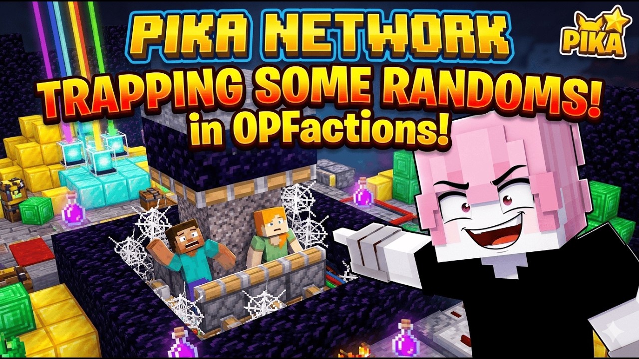 PikaNetwork OP Factions -  Trapping some randoms
