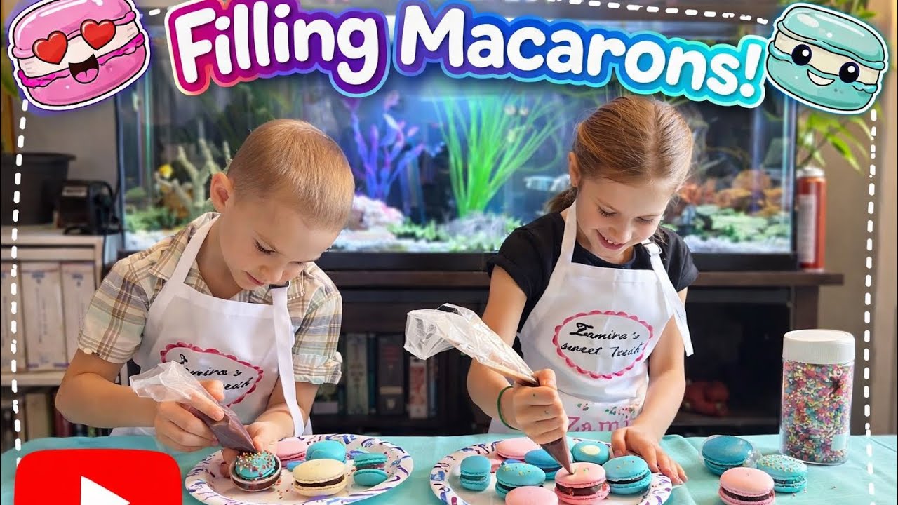 Filling and decorating macarons with Zamira and Zachariah from  Zamira’s Sweet Tooth! #macarons