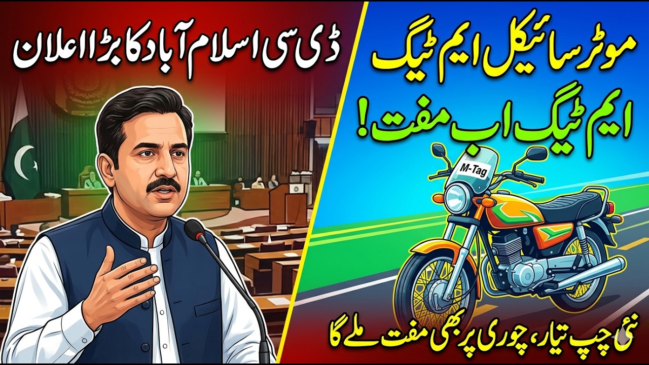Huge Relief for Bikers! DC Islamabad Announces Free M-Tags