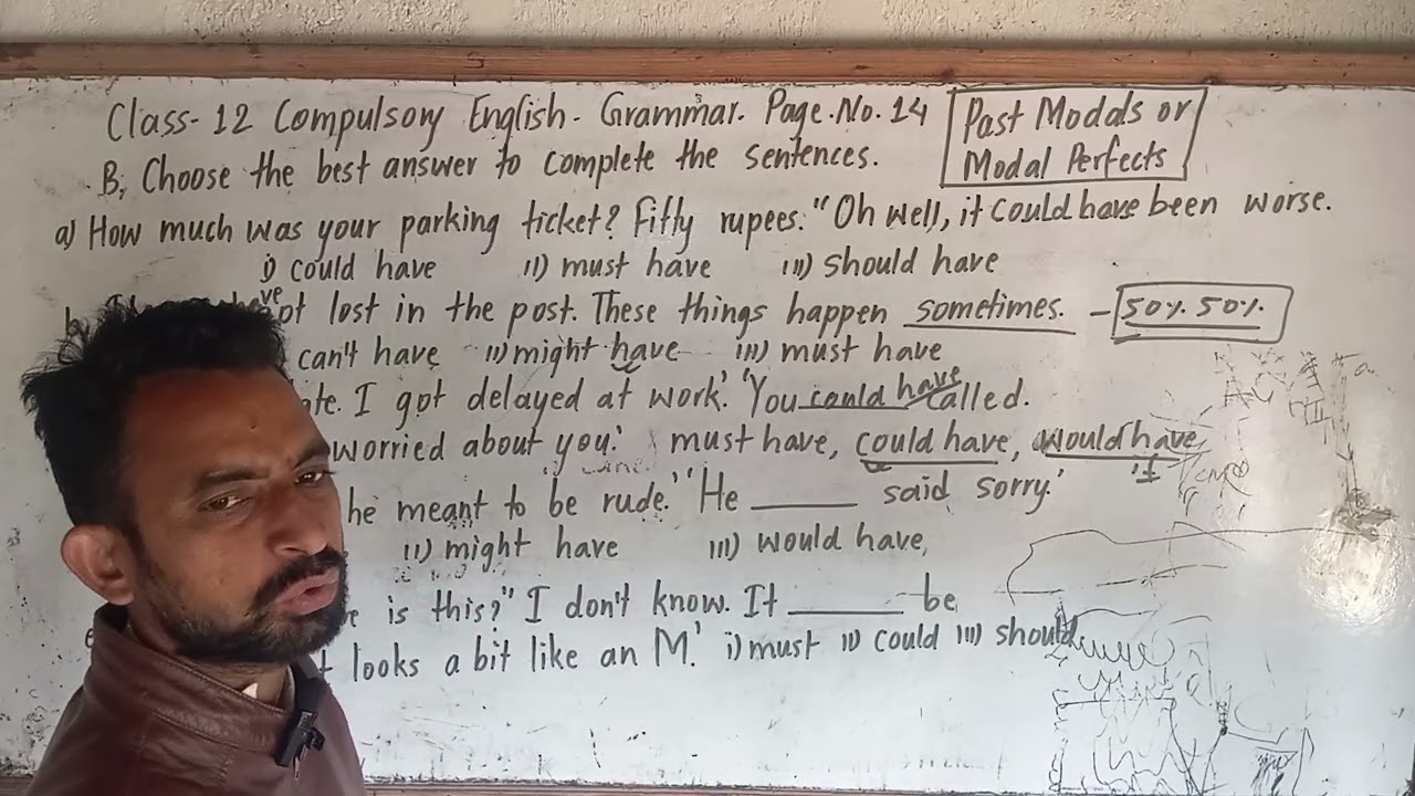 Class 12 Compulsory EnglishGrammar Page No 14 Past modals Modal perfect 