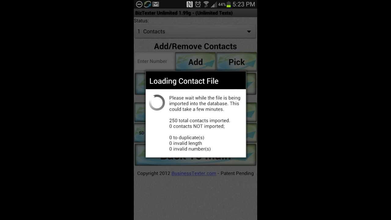 Import SMS Contacts From Contacts Manager, CSV & CVF With BizTexter