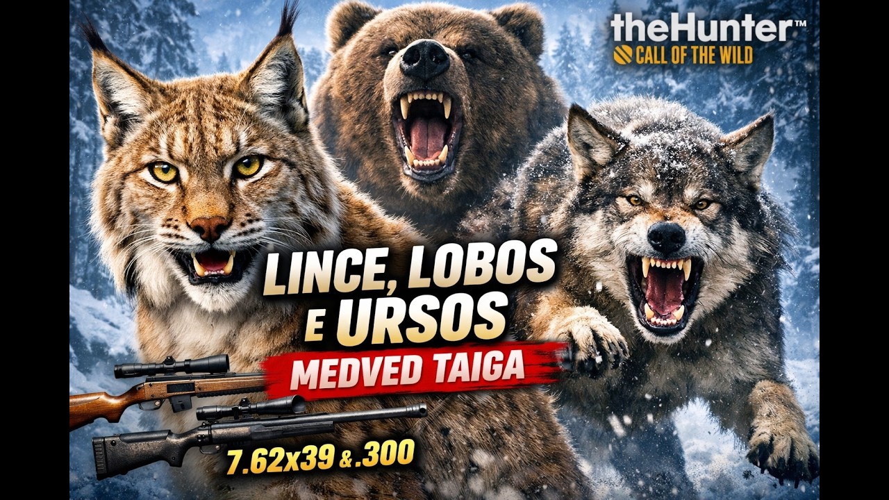 CAÇADA AO LINCE EURO-ASIÁTICO, LOBOS E URSOS | MEDVED TAIGA | THE HUNTER CALL OF THE WILD