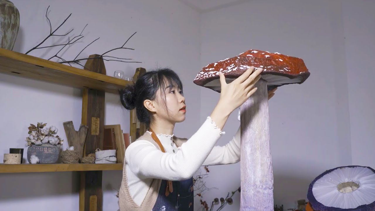 Как сделать сказочный грибной дом с отходами Cardboards？