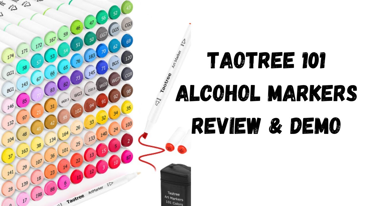 Спиртовые маркеры Taotree 101 slim — обзор и демонстрация