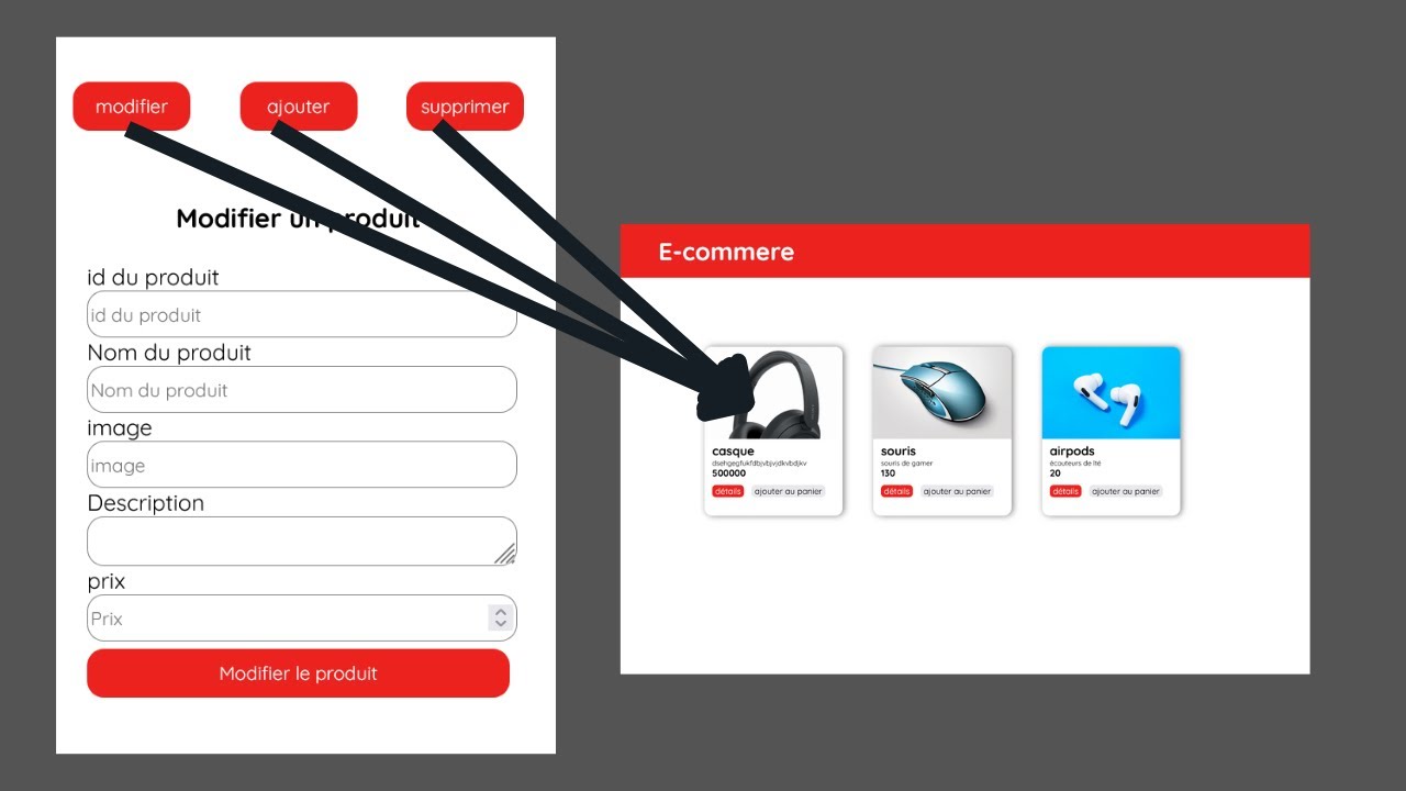 CRUD avec PHP/ Créer un site e-commerce avec HTML/CSS/PHP