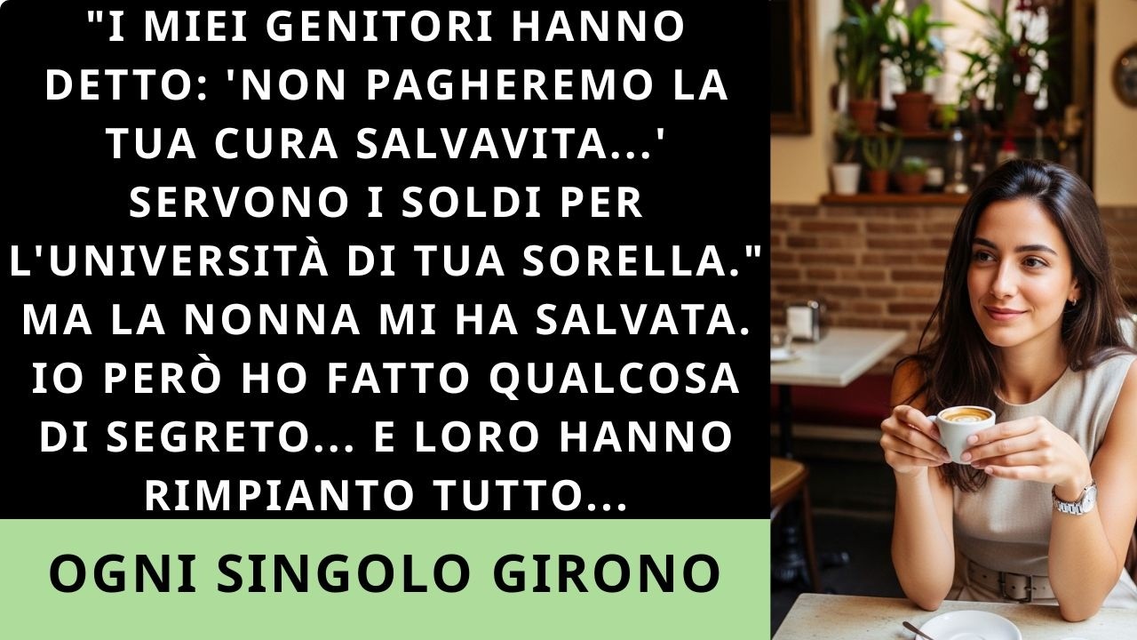 In ospedale, i miei genitori mi hanno lasciata morire per pagare l’università a mia sorella