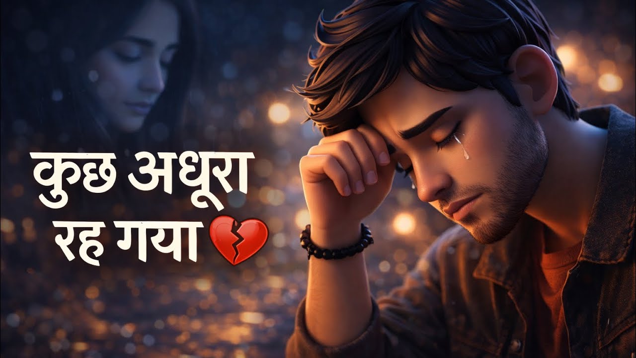 कुछ अधूरा रह गया 💔 | 3D Sad Emotional Hindi Song | Heart Touching Lyrics