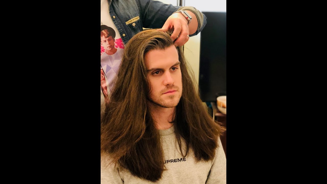 Long hair trim for men