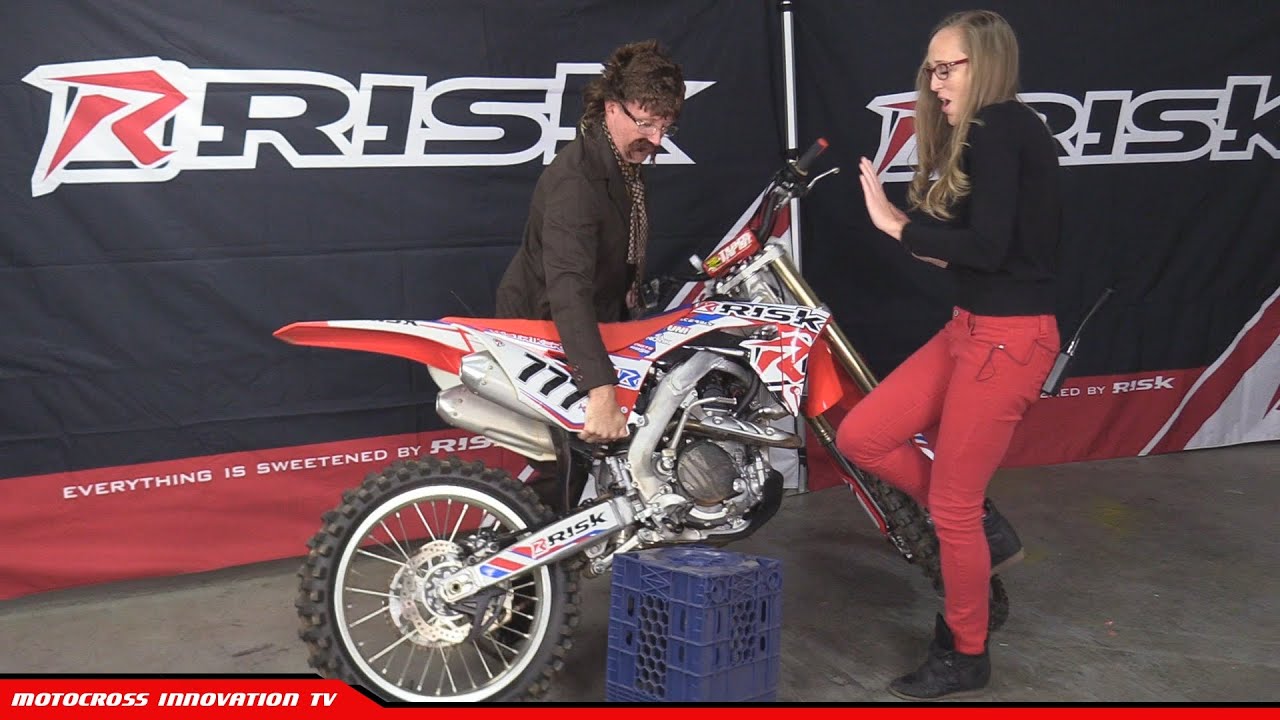 The Easiest Dirt Bike Lift - By Motocross Innovation TV - Risk Racing RR1 Ride On Stand