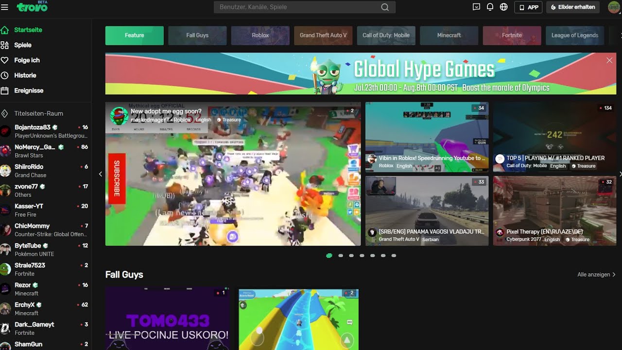 Neue Streaming Platform | Trovo Deutsch