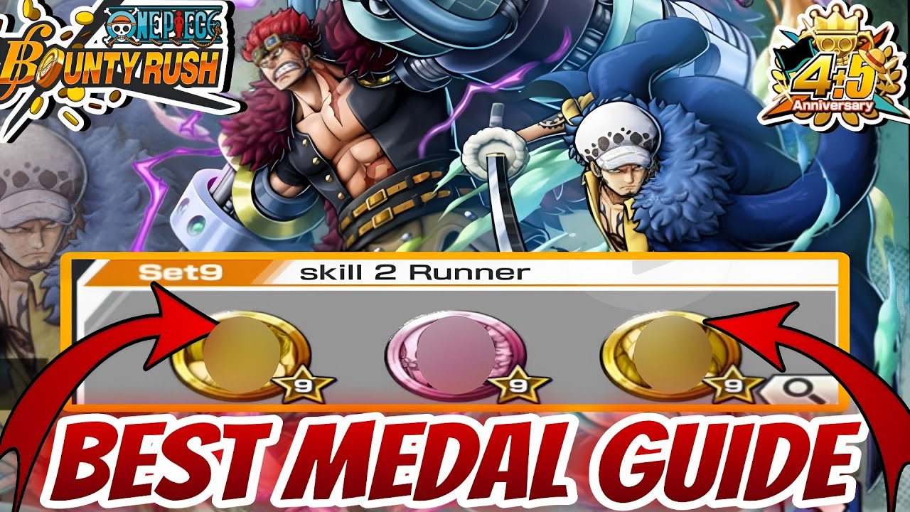 OPBR Ex Onigashima Kid And Law Best Medal Set Guide 4.5 Anniversary Bandai | One Piece Bounty Rush