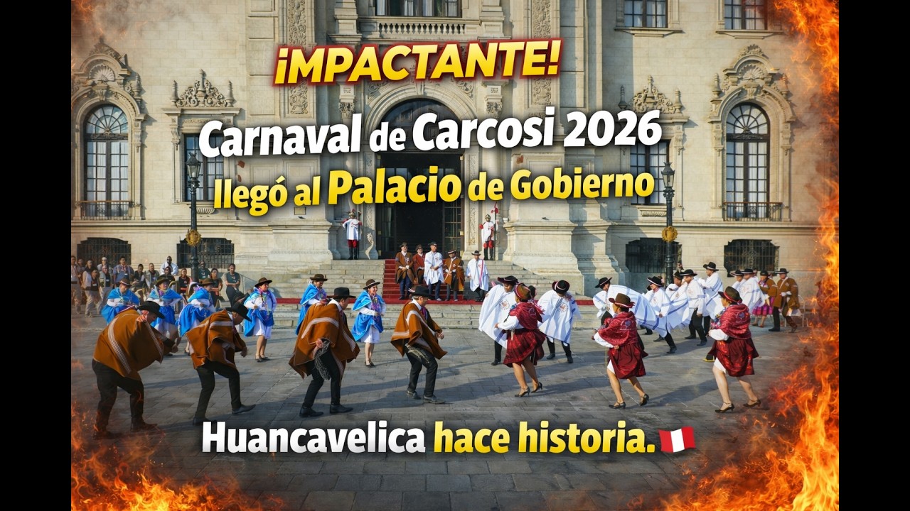 ¡IMPACTANTE! Carnaval de Carcosi 2026 llegó al Palacio de Gobierno 🇵🇪🔥 | Huancavelica hace historia