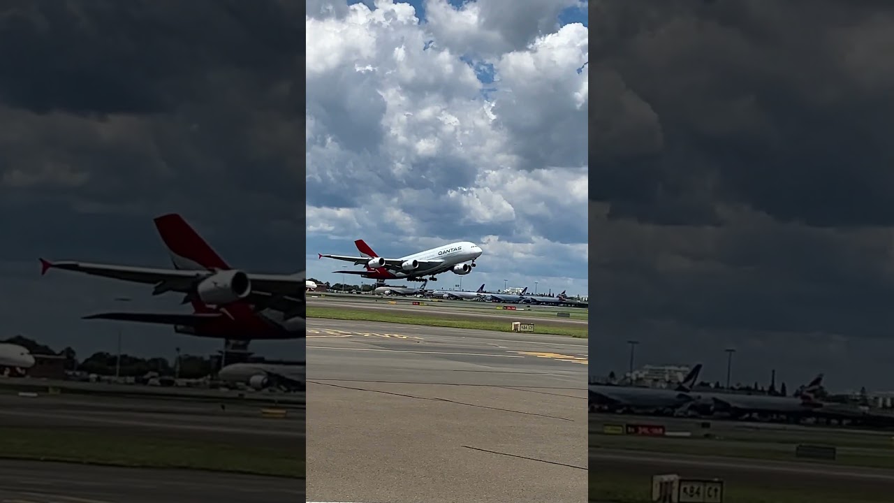 Qantas Airways A380-800 Departing to Los Angeles QF11 #planespotting #youtube #youtubeshorts