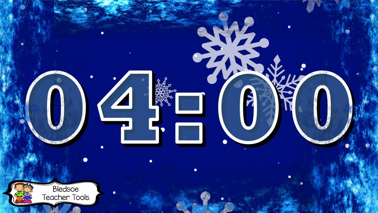 4 Minutes Winter Snow Timer w Music