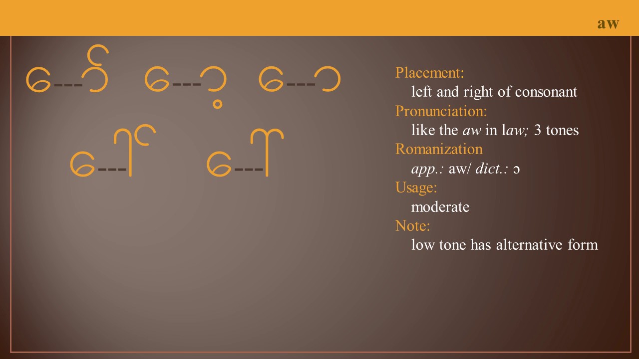 Vowels Lesson 5