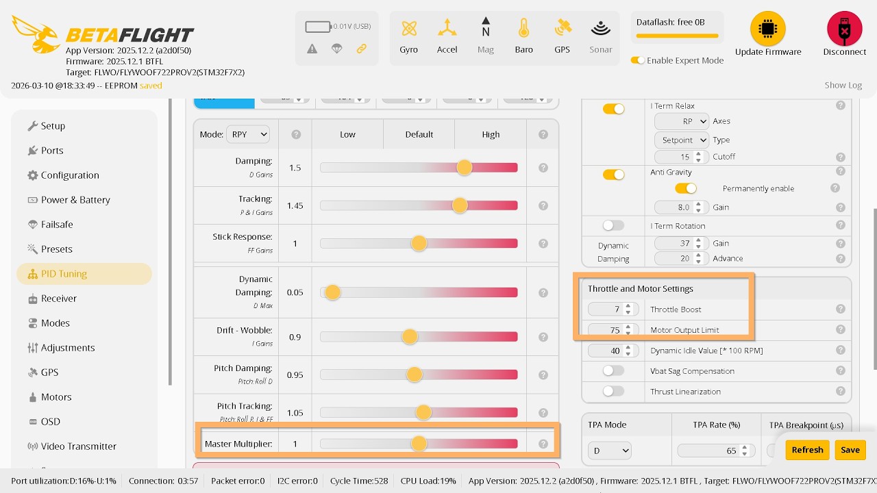 6S Lipo With Flywoo Explorer LR4 O4 Pro | Configuration Setup