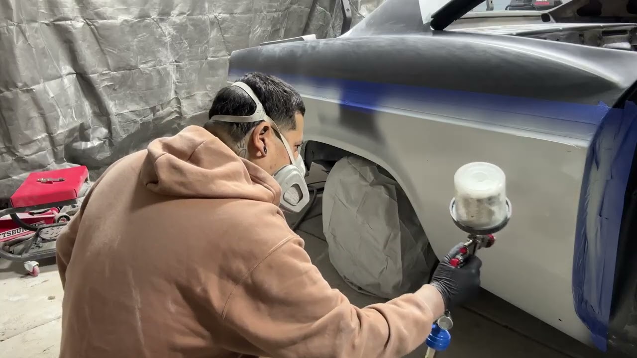 Project 66 impala body work time! Super build primer let’s go! 