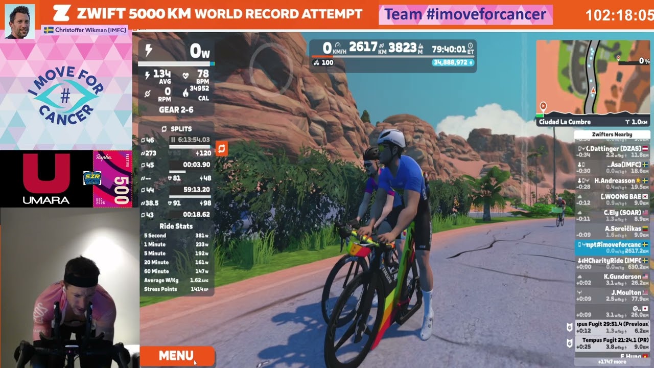 Zwift 5000K WR - Day 5 - Video 1 (2025 12 28 06 08 41)