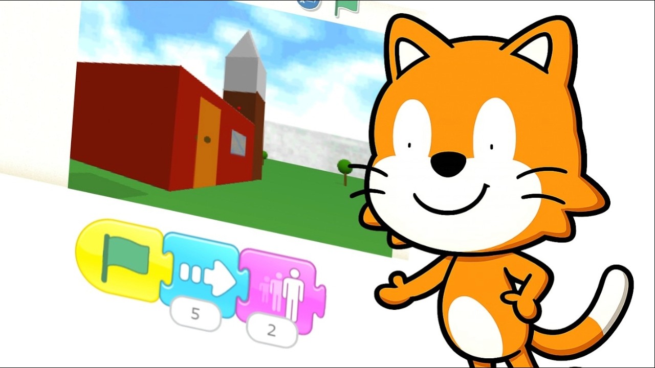 Я создал 3D-игру в Scratch Jr