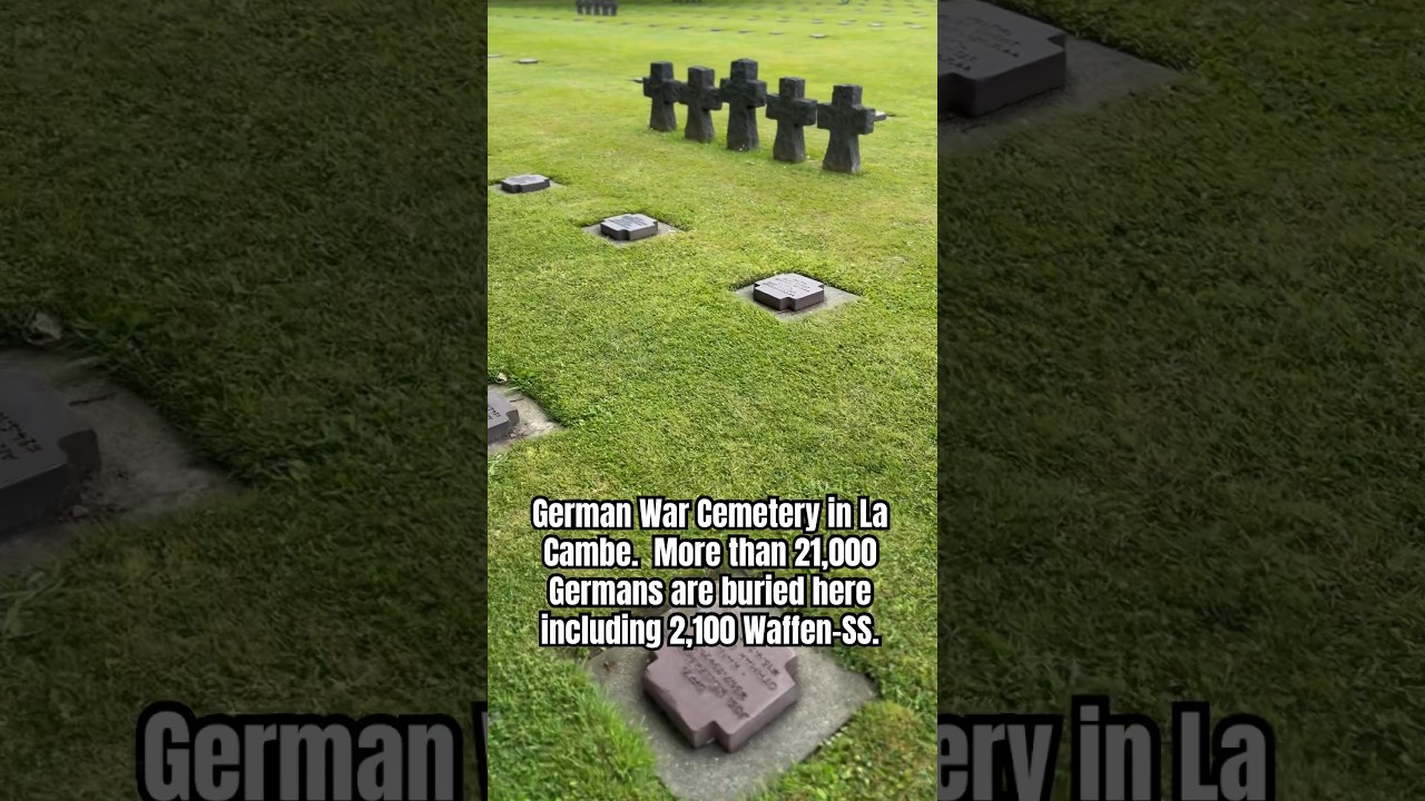 German War Cemetery in LaCambe.  More than 21,000 Germans are buried here including 2,100 Waffen-SS.