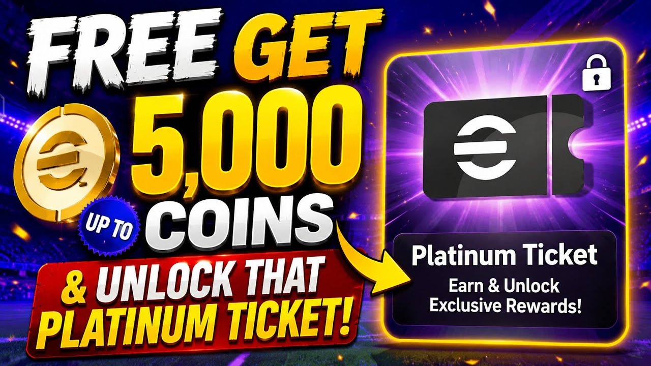 GET FREE 5000 COINS FAST😱 PLATINUM TICKET 🎟️ UNLOCKED eFootball 2027 | Platinum ticket eFootball 