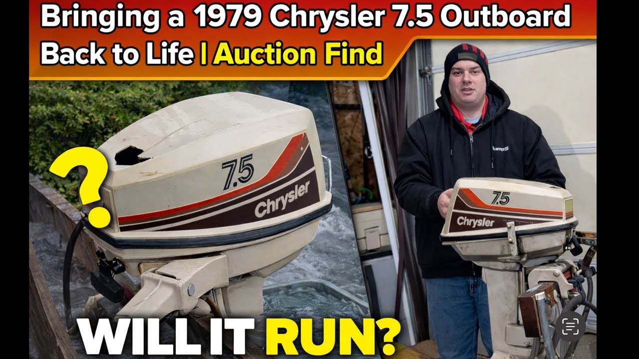 Возрождение подвесного мотора Chrysler 7.5 1979 года выпуска | Находка на аукционе