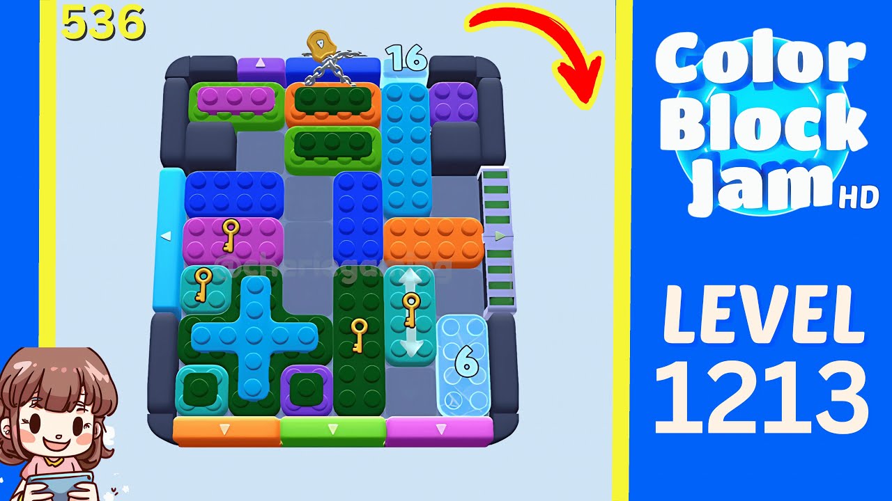 Color Block Jam Level 536 (1213) Solution Walkthrough