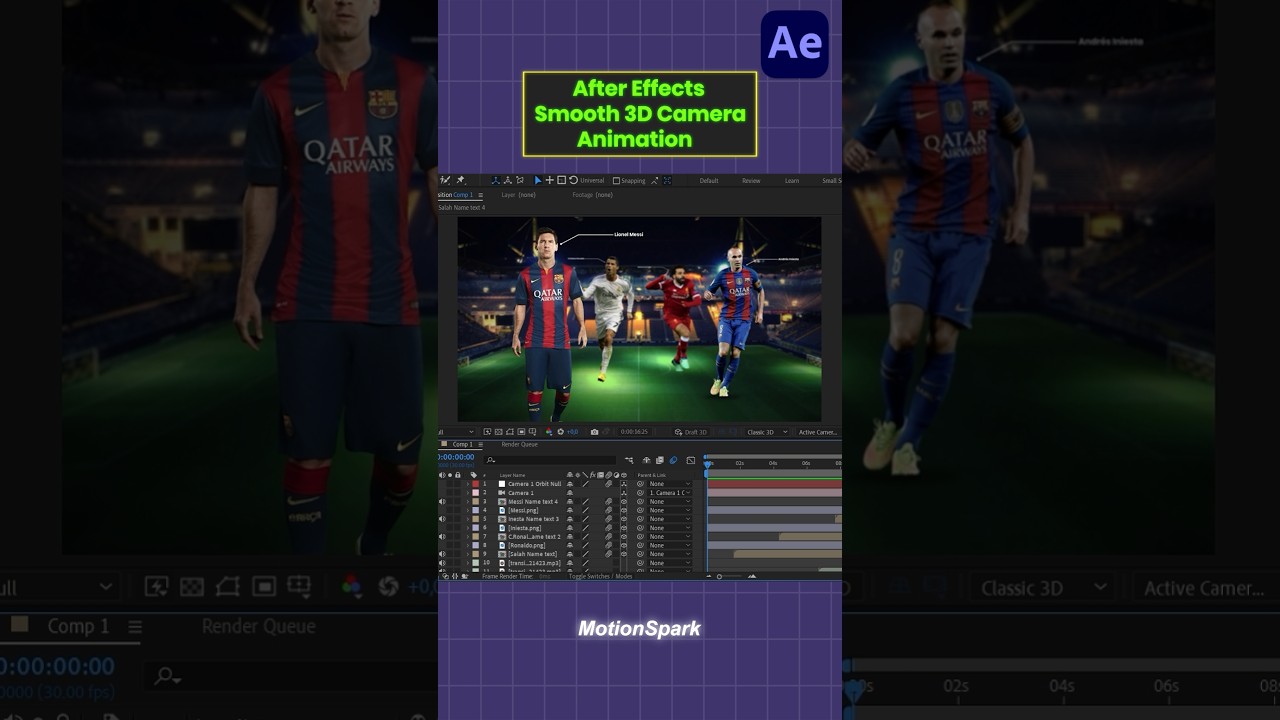 How to Animate Smooth 3D Camera Movements in After Effects | Tutorıal