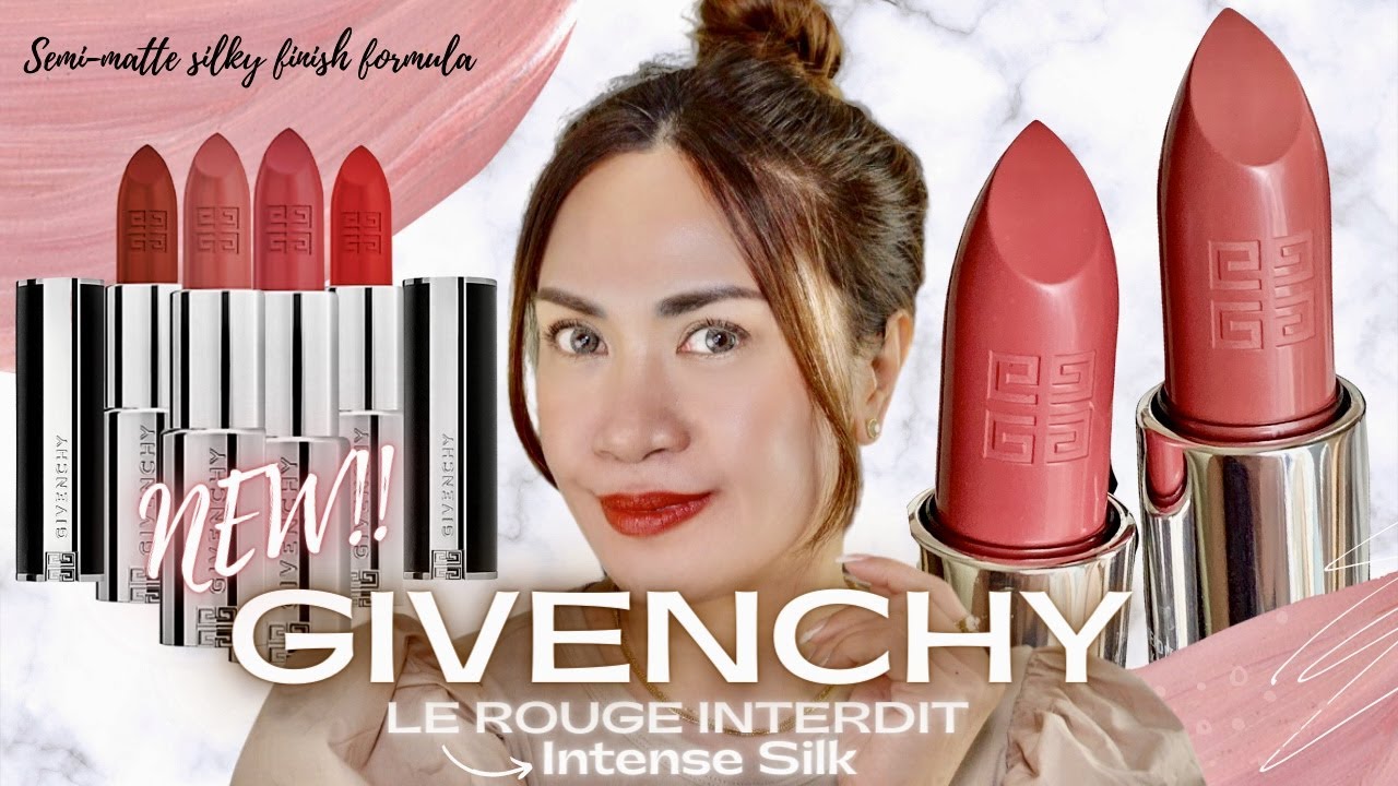 NEW LIPSTICK SWATCHES ~ GIVENCHY LE ROUGE INTERDIT INTENSE SILK LIPSTICKS | MATTE LIPSTICKS