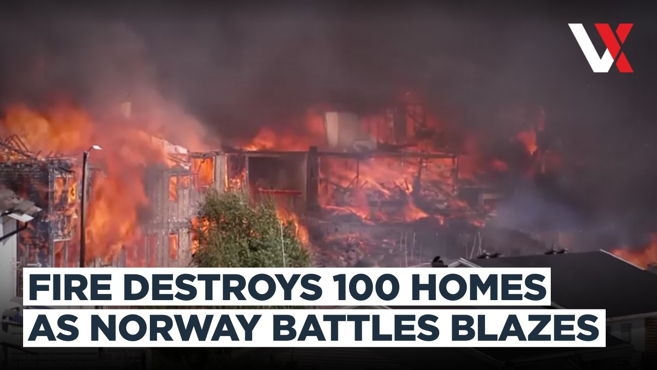 Massive Norway Wildfire Burns 100+ Homes, Hundreds Forced To Flee | VERTEX
