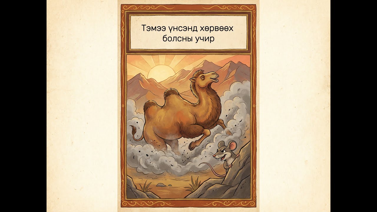 Тэмээ үнсэнд хөрвөөх болсны учир