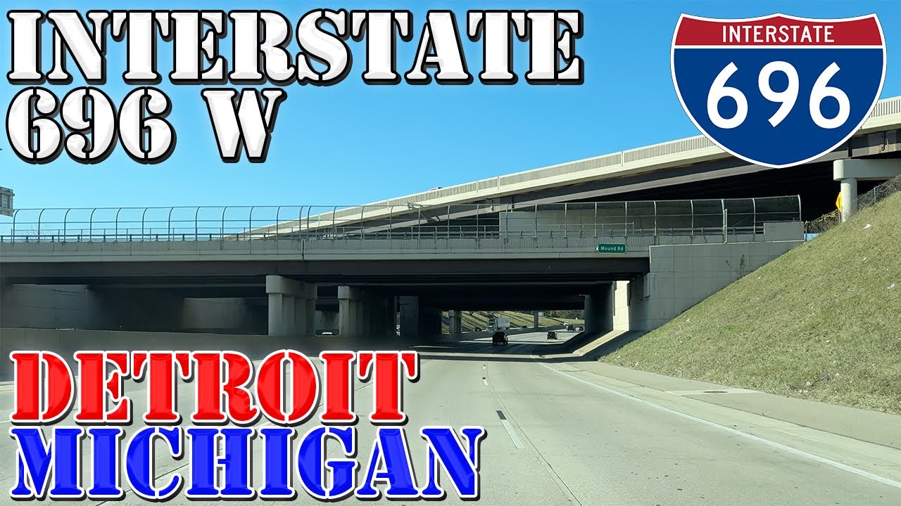 I-696 West - Detroit - Michigan - 4K Highway Drive