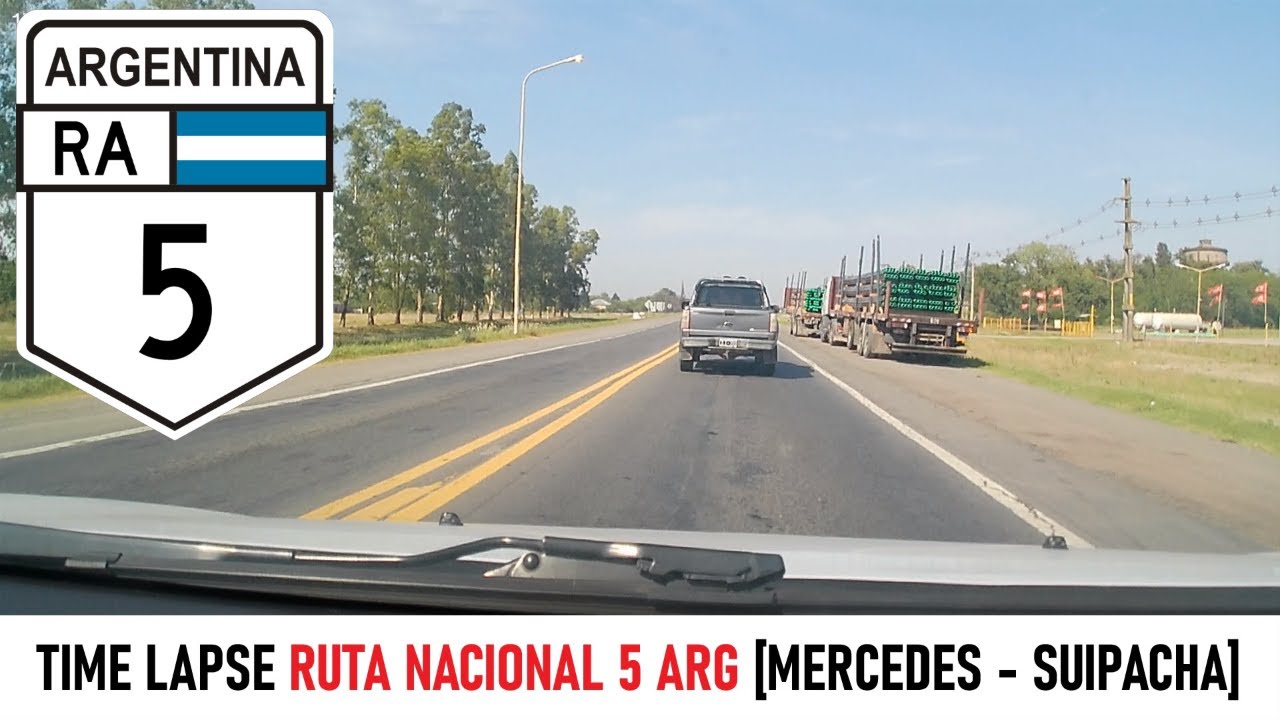 Time-lapse - Ruta nacional 5 - Sentido Mercedes Suipacha [BS-AS] [ARG]